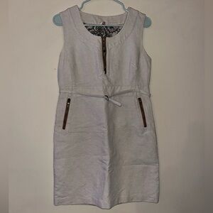 Penguin | Beige Light Tan Belted Denim Mini Dresss